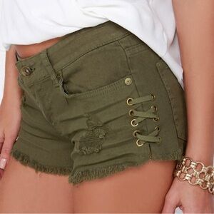 Billabong Olive Green Women Shorts